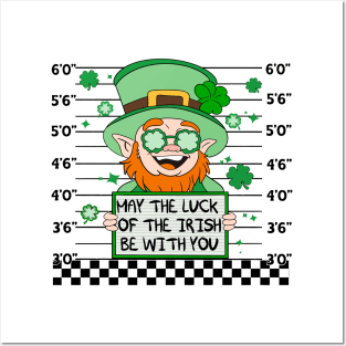 May The Luck of The Irish Be With You Shamrock Gifts Clover Posters and Art